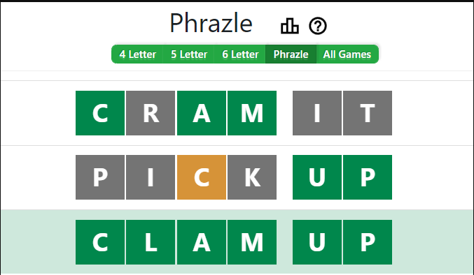Phrazle screenshot